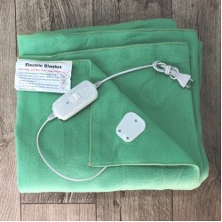 Электропростынь полуторная ELECTRIC blanket 120х155см, байка, зеленая